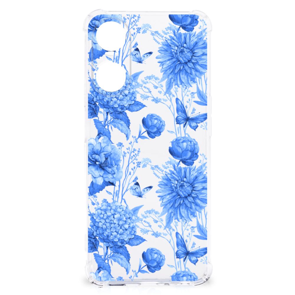 Case voor OPPO A58 | A78 5G Flowers Blue B2C Telecom