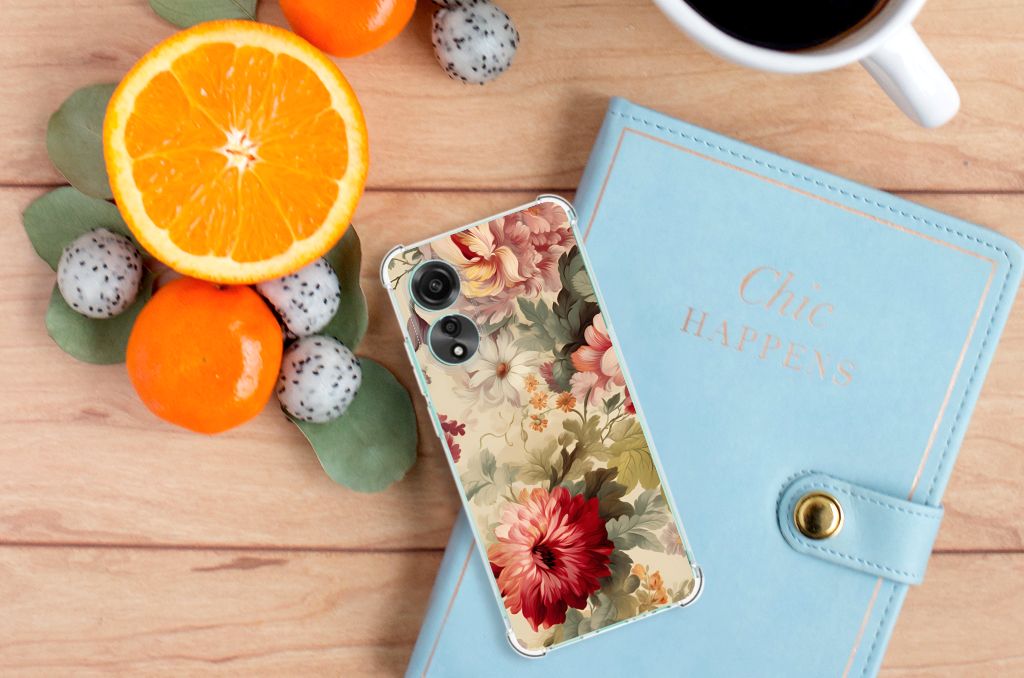 Case voor OPPO A78 4G Bloemen B2C Telecom
