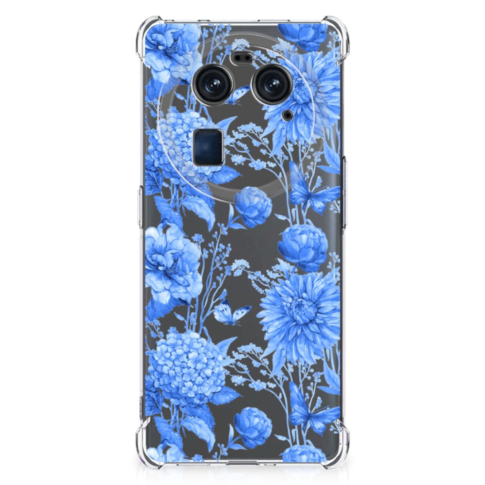 Case voor OPPO Find X6 Flowers Blue B2C Telecom