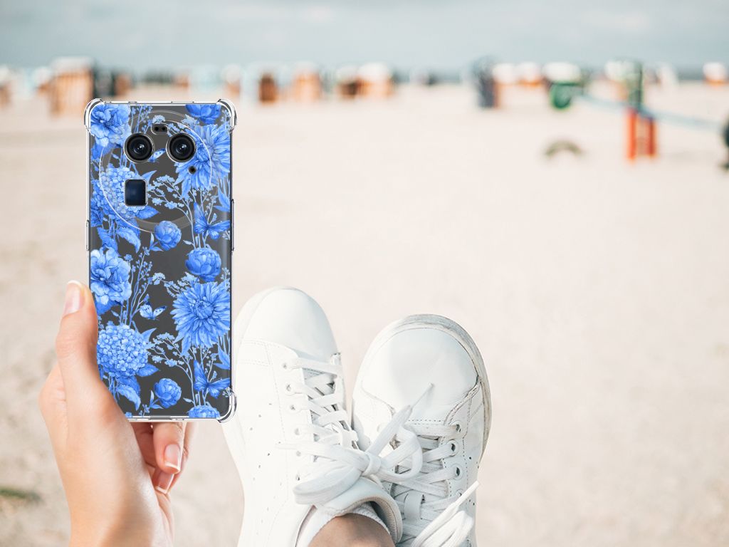 Case voor OPPO Find X6 Flowers Blue B2C Telecom