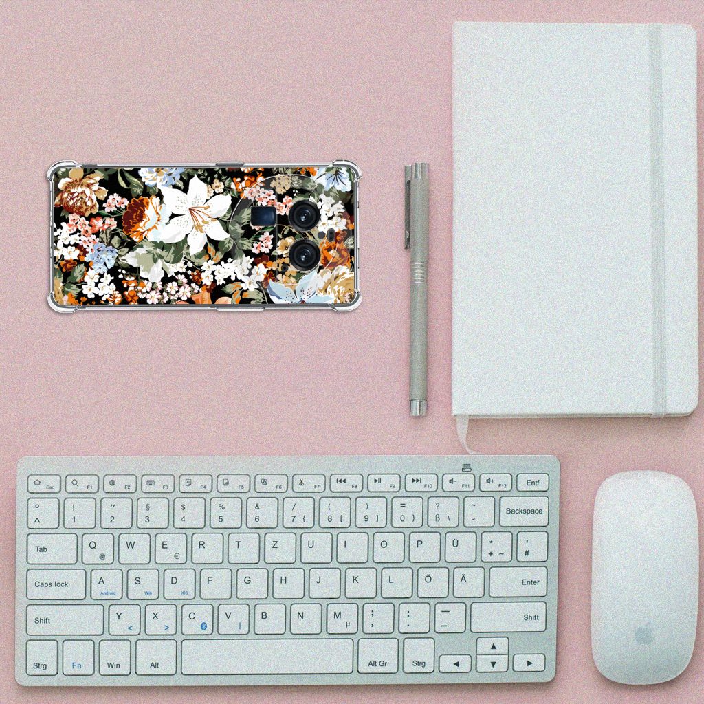 Case voor OPPO Find X6 Pro Dark Flowers B2C Telecom
