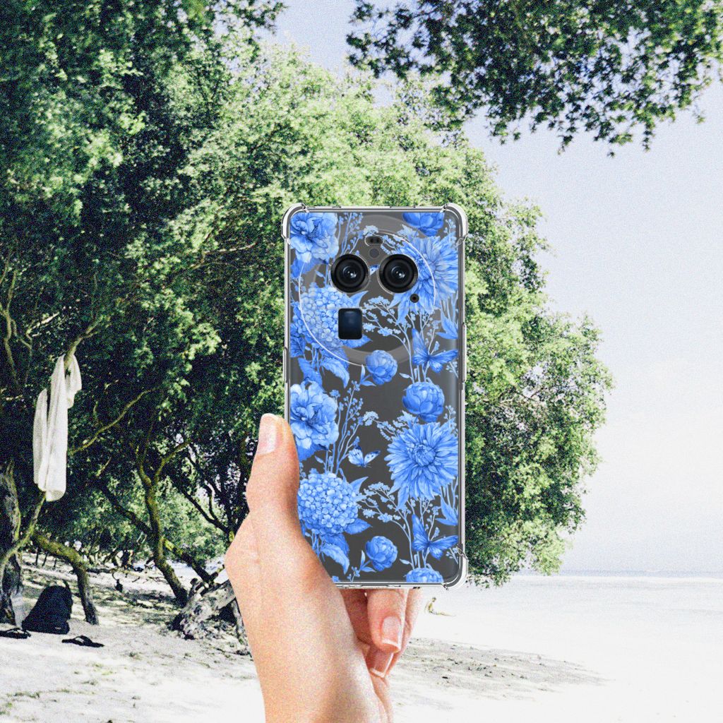 Case voor OPPO Find X6 Pro Flowers Blue B2C Telecom