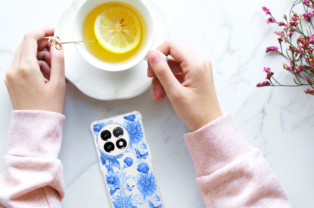 Case voor OnePlus 11 Flowers Blue B2C Telecom