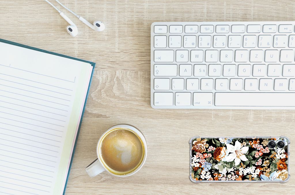 Case voor Samsung Galaxy A04e Dark Flowers B2C Telecom