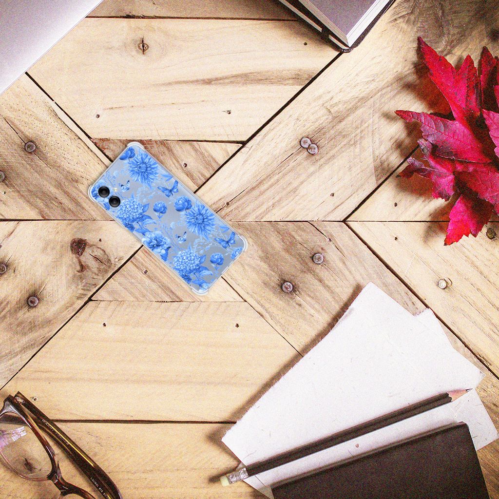 Case voor Samsung Galaxy A05 Flowers Blue B2C Telecom