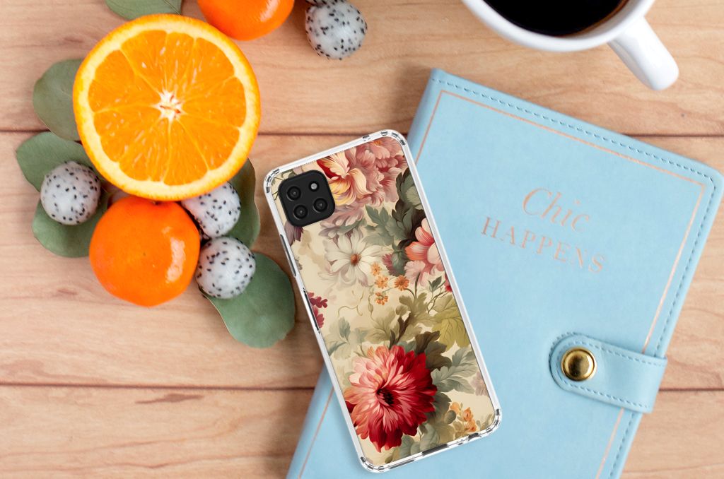 Case voor Samsung Galaxy A22 5G Bloemen B2C Telecom