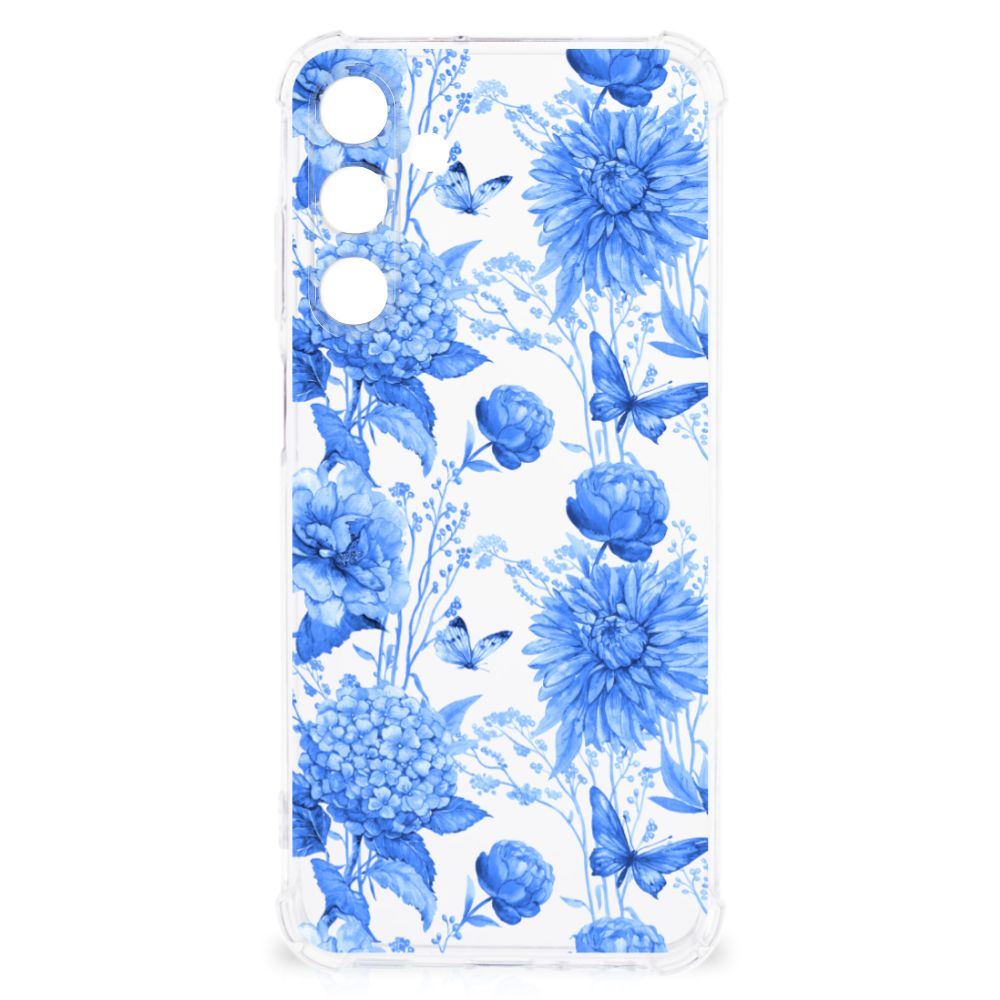 Case voor Samsung Galaxy A25 Flowers Blue B2C Telecom