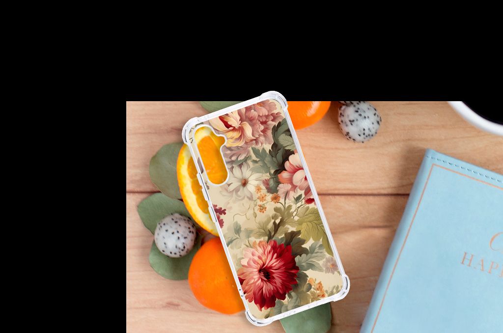 Case voor Samsung Galaxy A34 Bloemen B2C Telecom