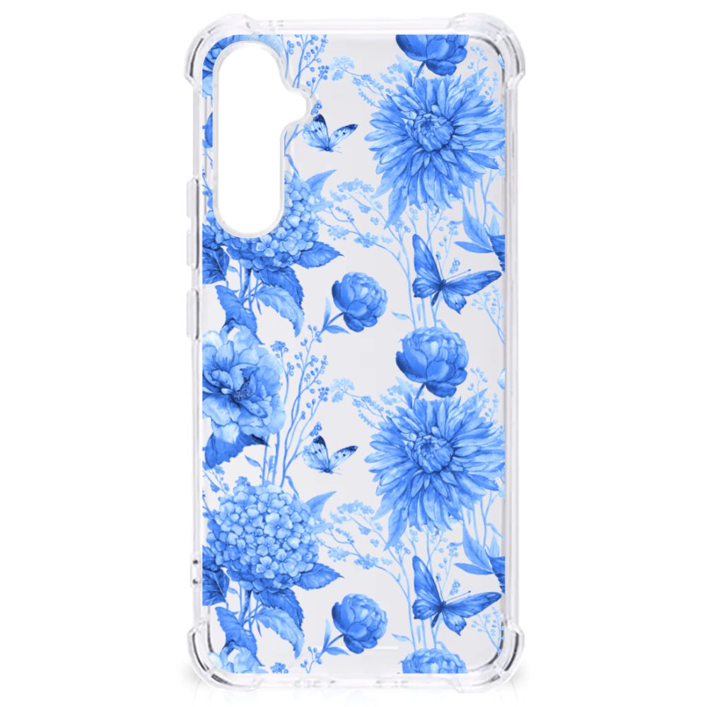 Case voor Samsung Galaxy A34 Flowers Blue B2C Telecom