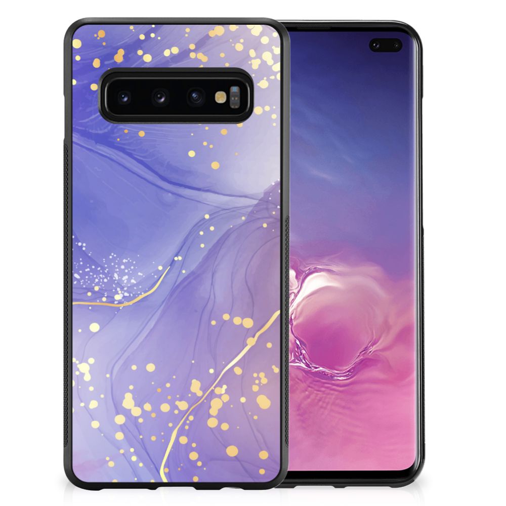 Case voor Samsung Galaxy S10+ Watercolor Paars B2C Telecom