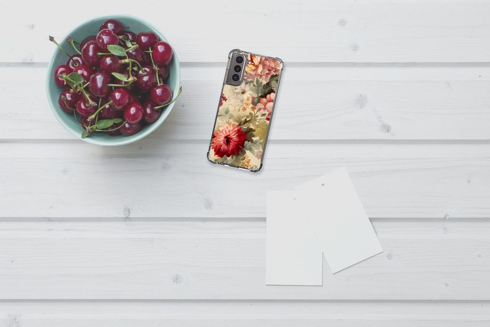 Case voor Samsung Galaxy S21 Bloemen B2C Telecom