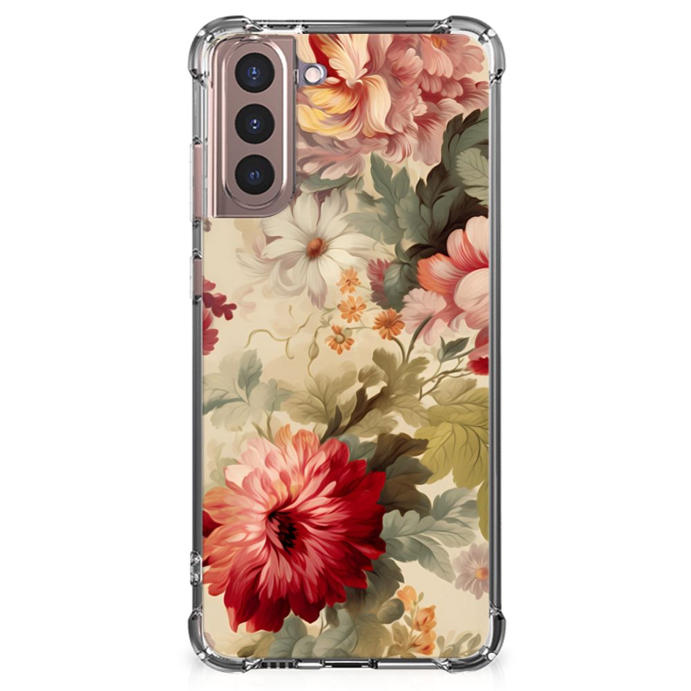 Case voor Samsung Galaxy S21 Plus Bloemen B2C Telecom