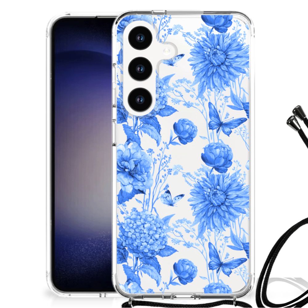 Case voor Samsung Galaxy S24 Flowers Blue B2C Telecom