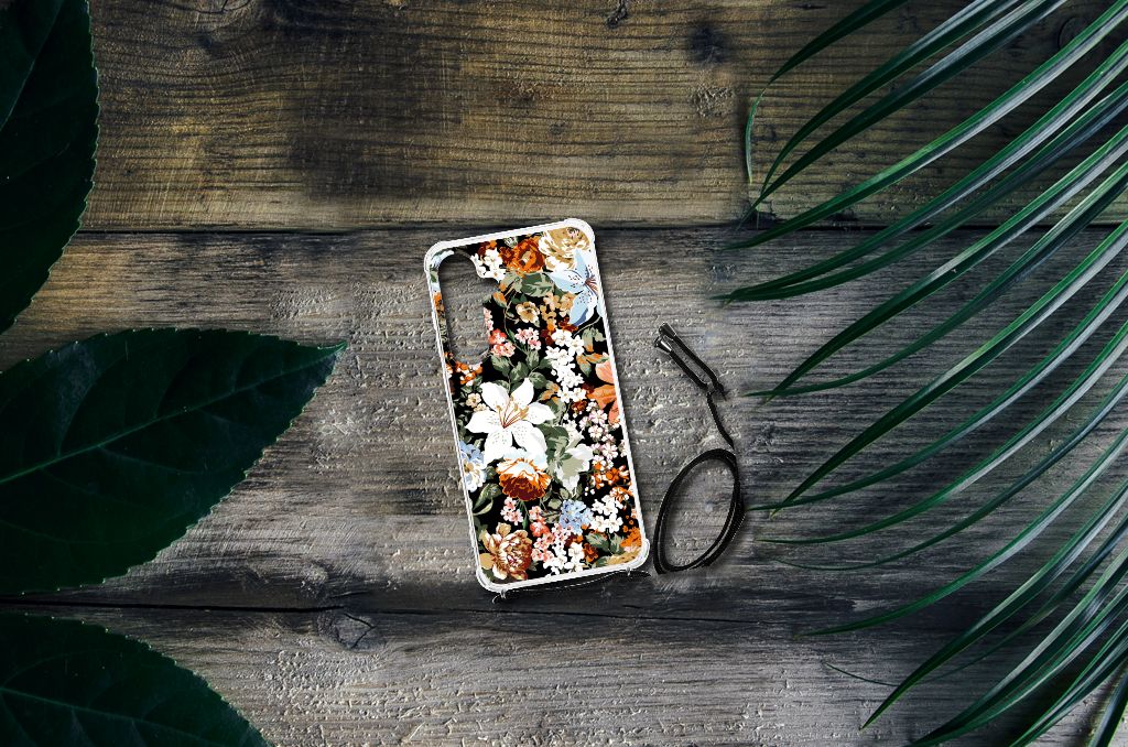 Case voor Samsung Galaxy S24 Plus Dark Flowers B2C Telecom