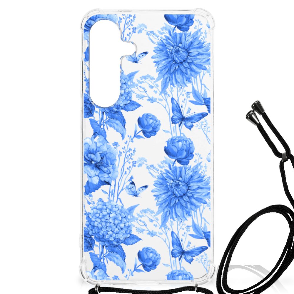 Case voor Samsung Galaxy S24 Plus Flowers Blue B2C Telecom