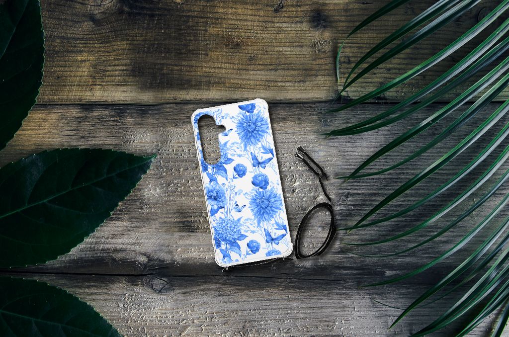 Case voor Samsung Galaxy S24 Plus Flowers Blue B2C Telecom