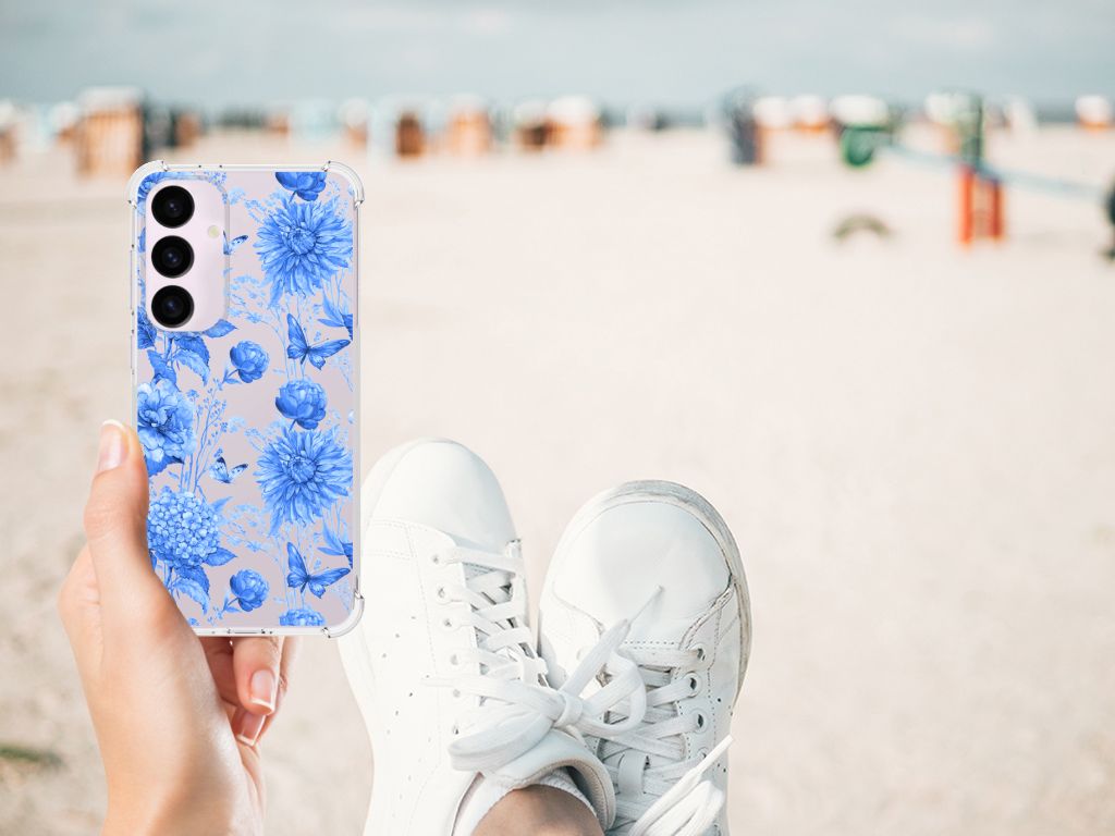 Case voor Samsung Galaxy S24 Plus Flowers Blue B2C Telecom