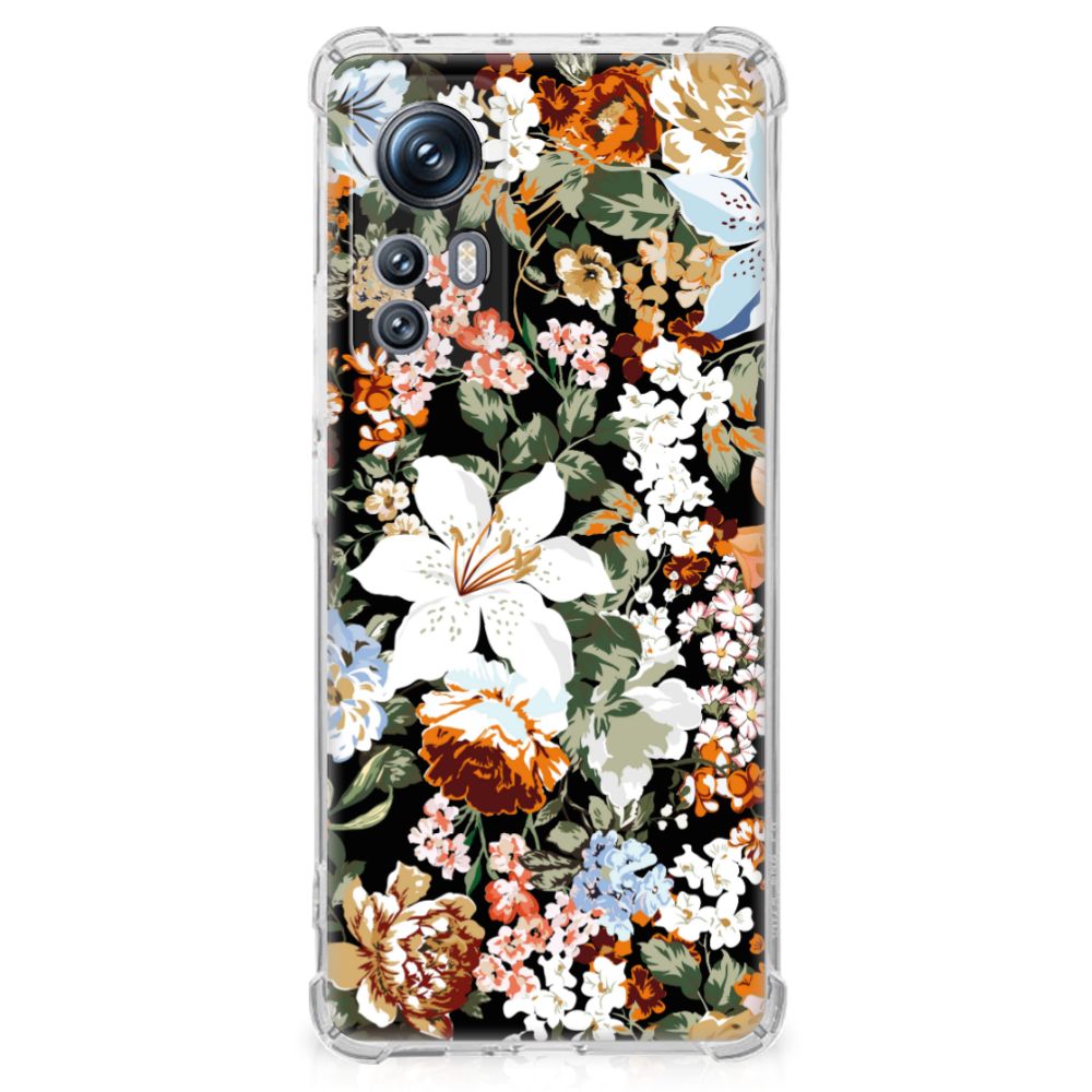 Case voor Xiaomi 12 | 12x Dark Flowers B2C Telecom