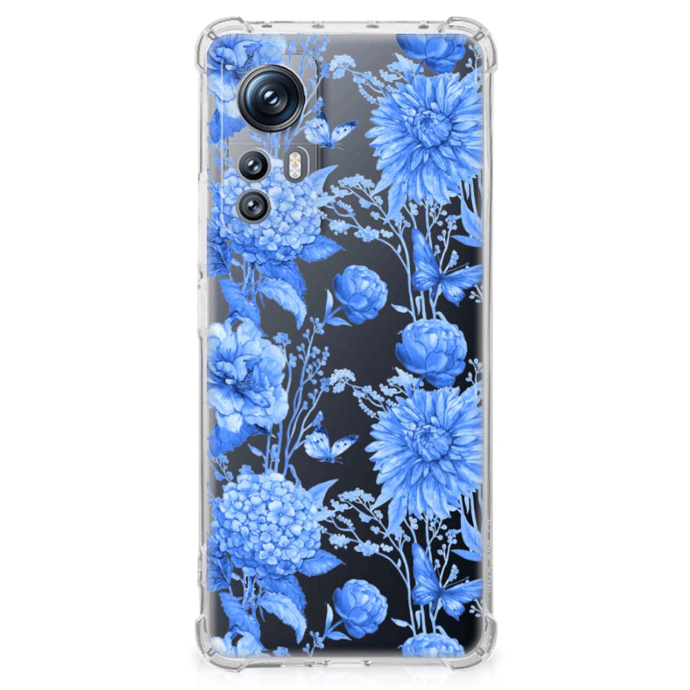 Case voor Xiaomi 12 | 12x Flowers Blue B2C Telecom