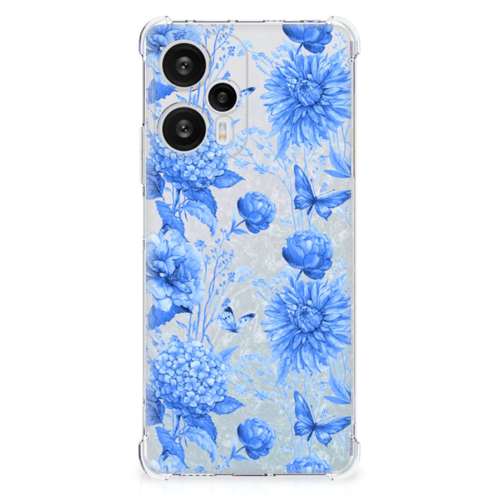 Case voor Xiaomi Poco F5 Flowers Blue B2C Telecom
