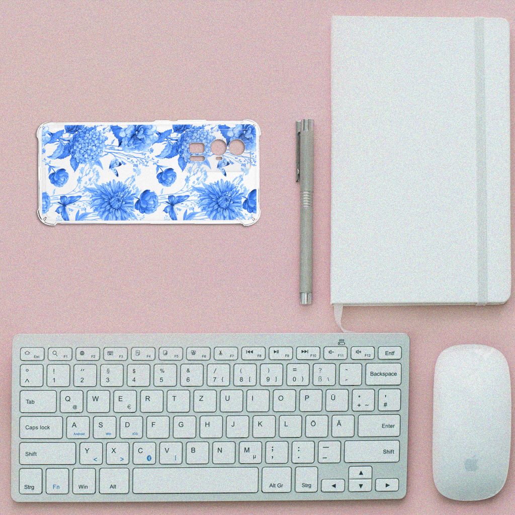 Case voor Xiaomi Poco F5 Pro Flowers Blue B2C Telecom