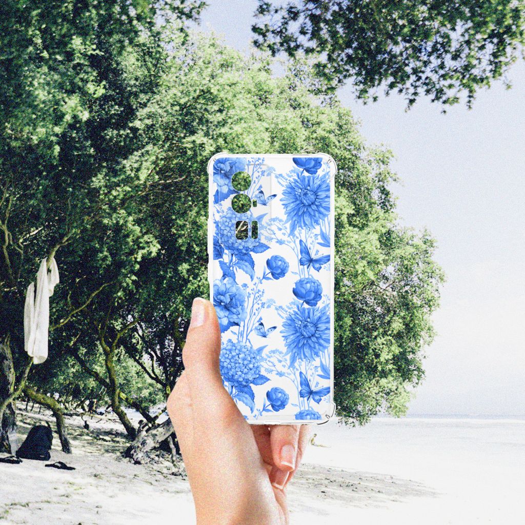 Case voor Xiaomi Poco F5 Pro Flowers Blue B2C Telecom