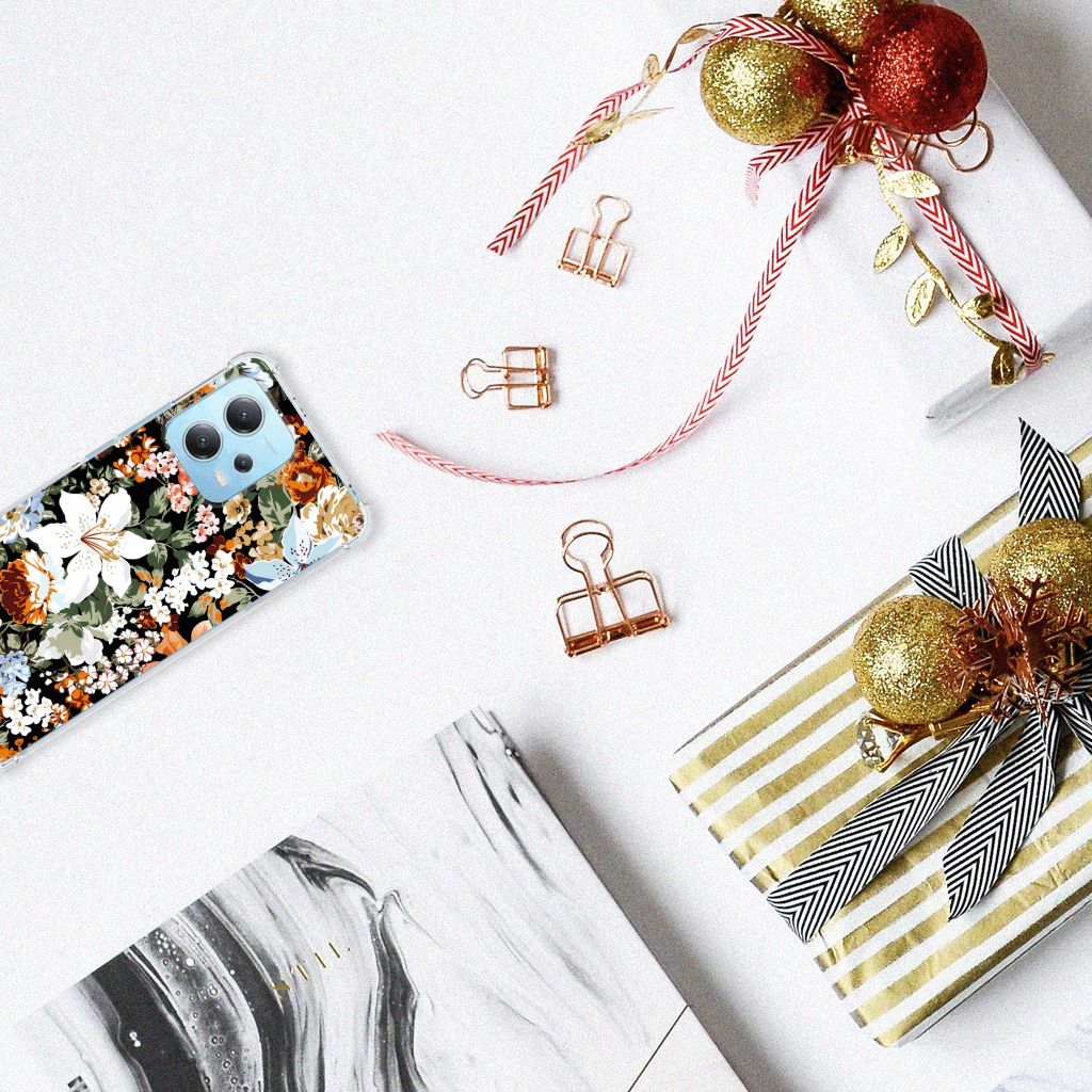 Case voor Xiaomi Redmi Note 12 5G Dark Flowers B2C Telecom