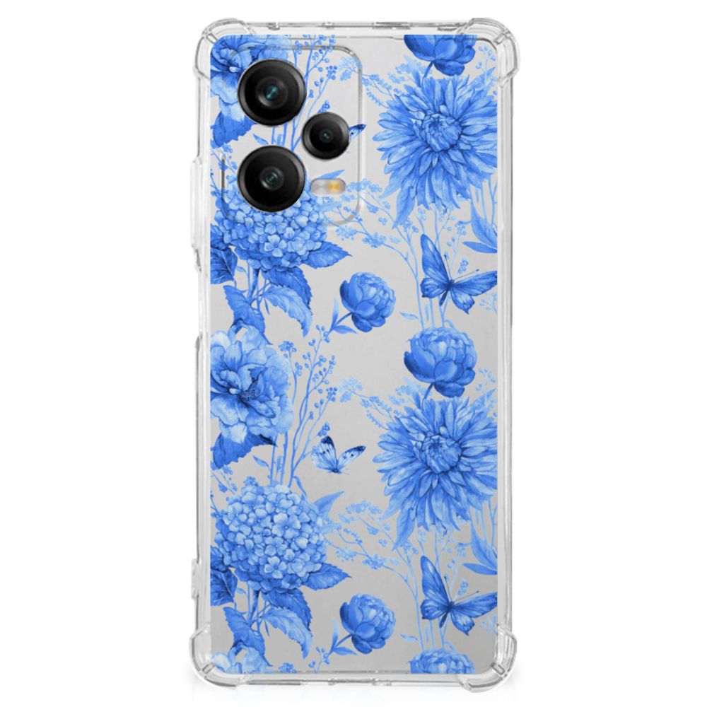 Case voor Xiaomi Redmi Note 12 Pro Plus Flowers Blue B2C Telecom