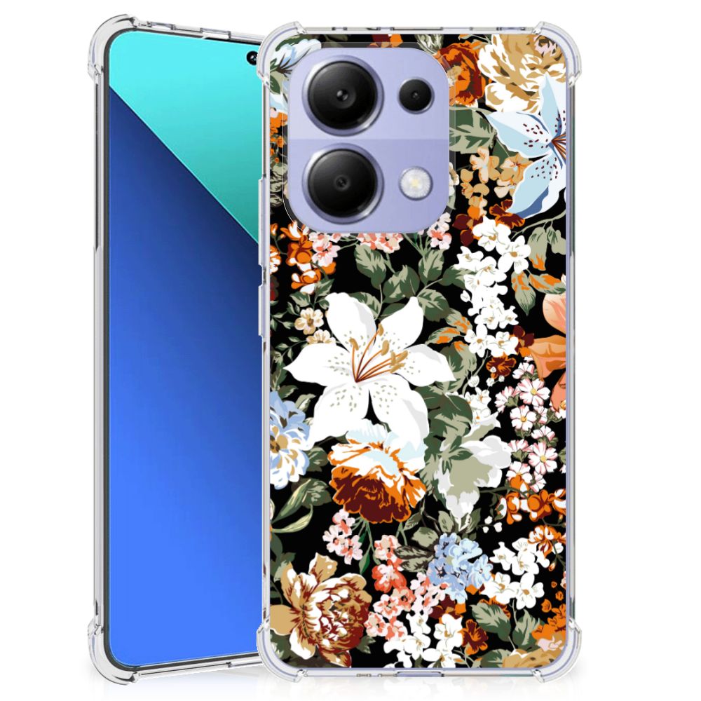 Case voor Xiaomi Redmi Note 13 4G Dark Flowers B2C Telecom