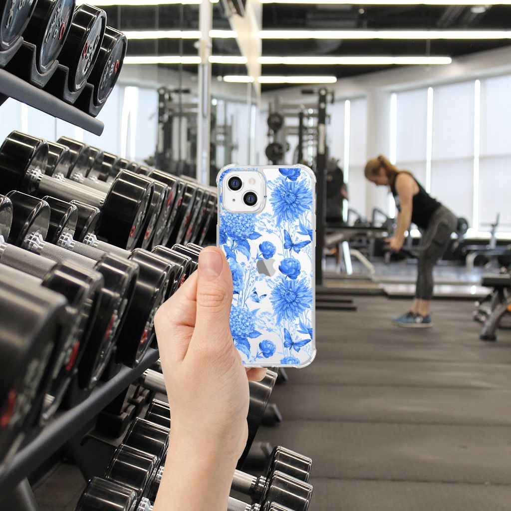 Case voor iPhone 14 Flowers Blue B2C Telecom