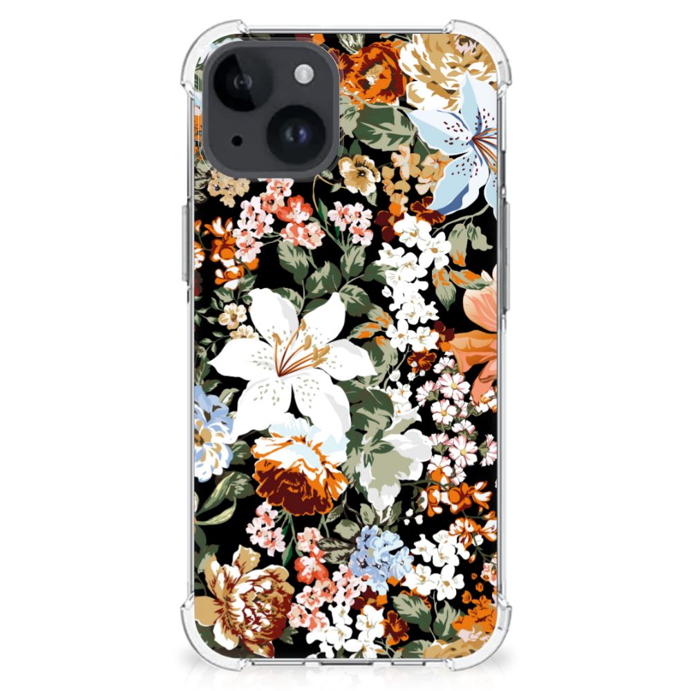 Case voor iPhone 15 Dark Flowers B2C Telecom