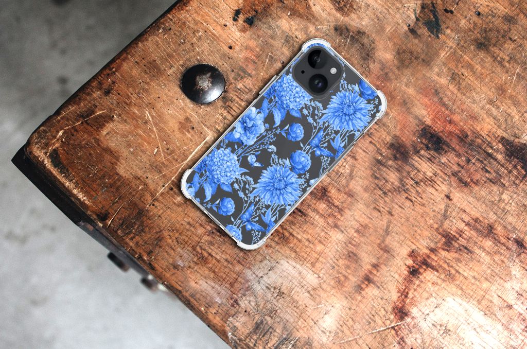 Case voor iPhone 15 Flowers Blue B2C Telecom