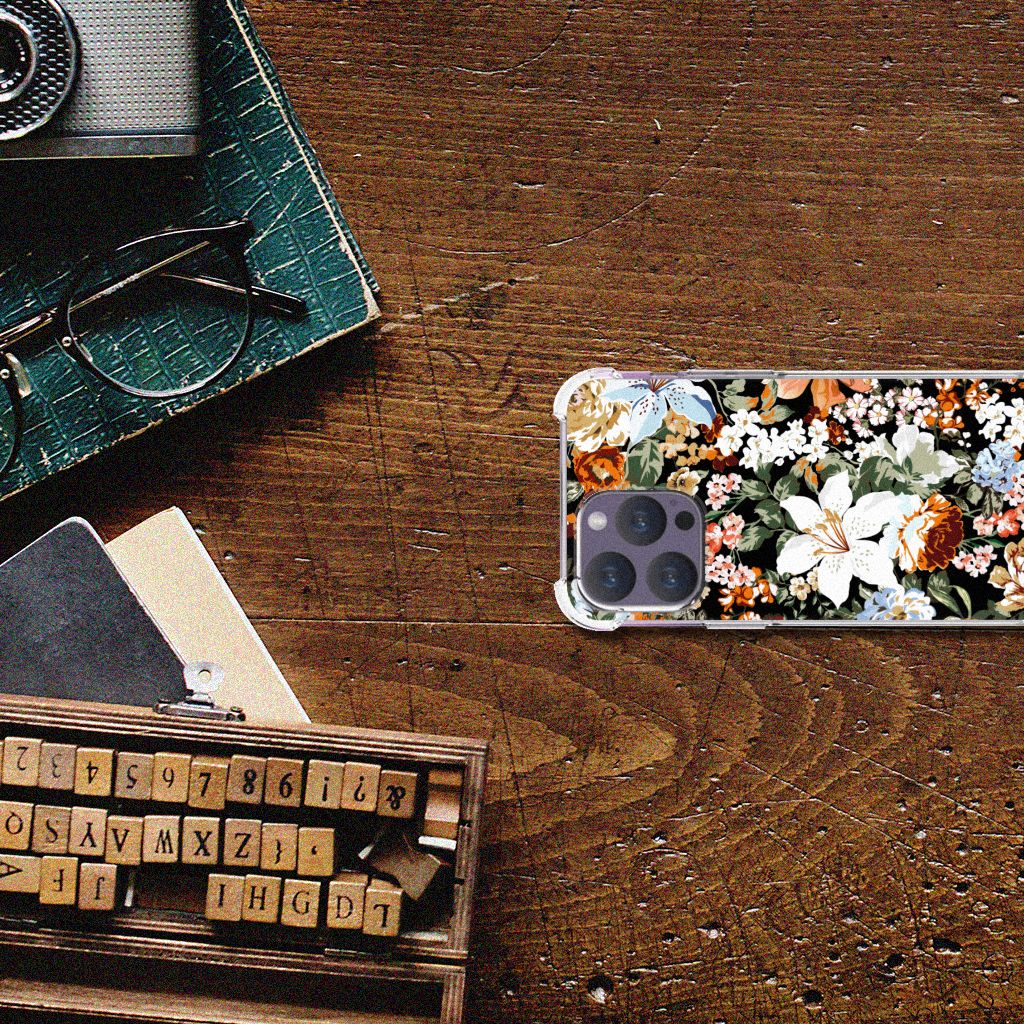 Case voor iPhone 15 Pro Max Dark Flowers B2C Telecom