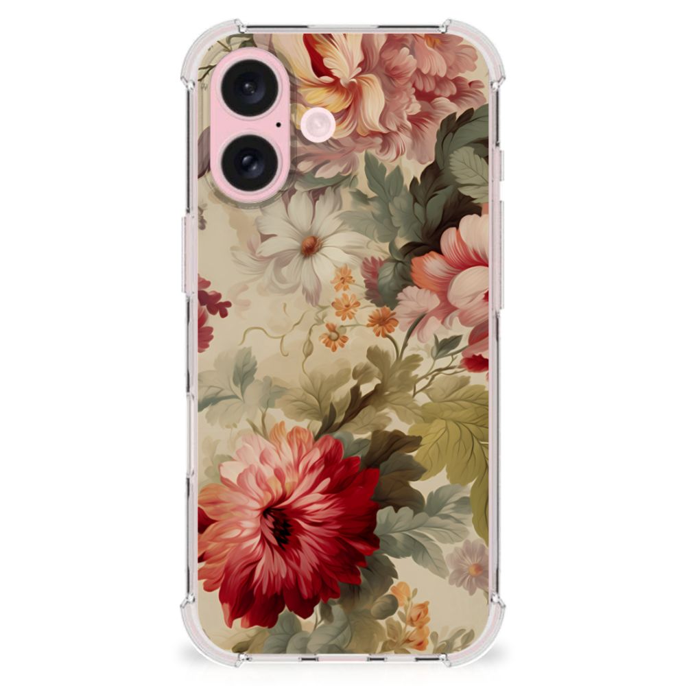 iPhone 16 Case voor iPhone 16 Bloemen bloemdessin achterkant
