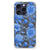 Apple iPhone 16 Pro Max Case voor iPhone 16 Pro Max Flowers Blue bloemen design achteraanzicht