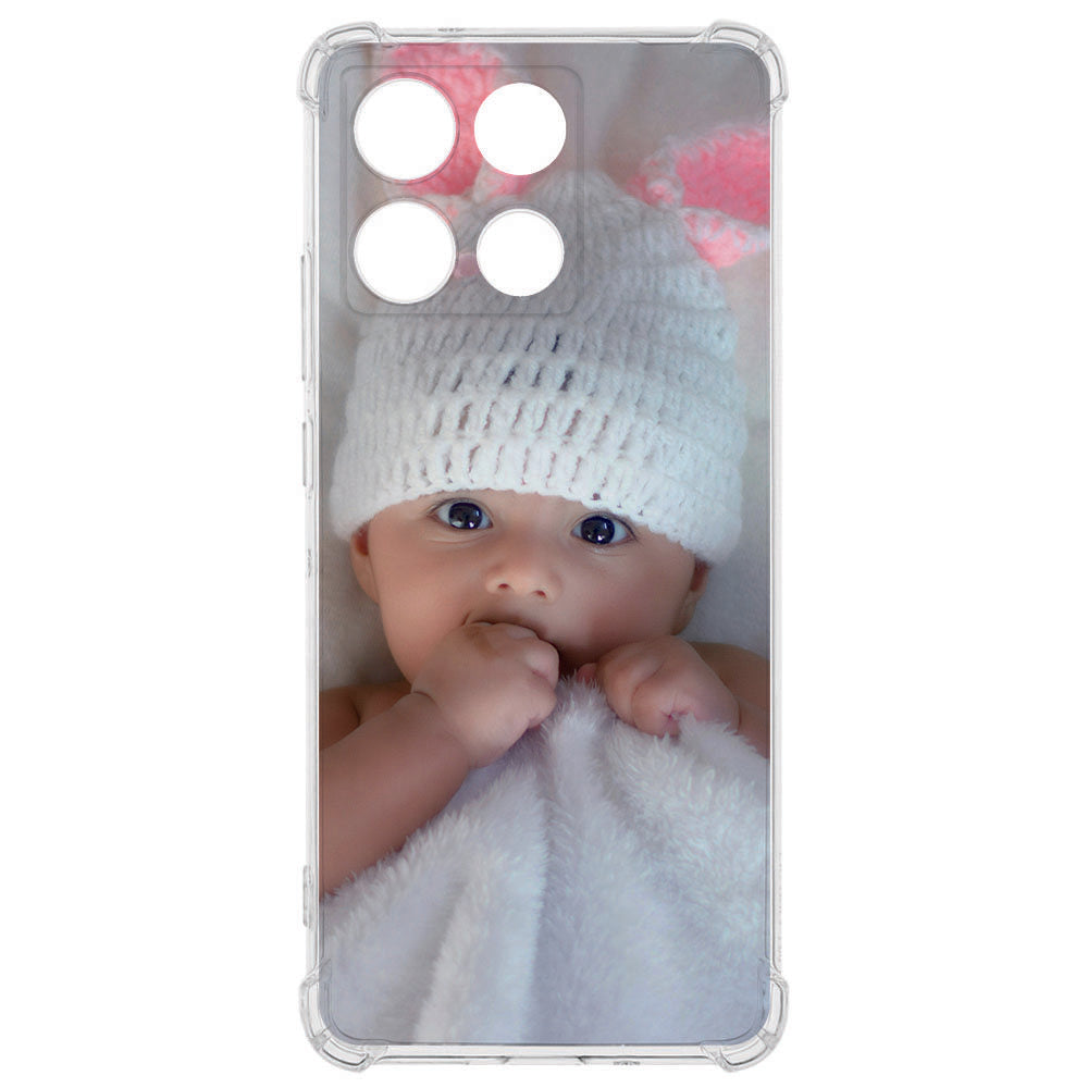 Custom Telefoonhoesje Motorola Moto G56 – Anti-Shock TPU Back Cover baby schattig ontwerp zijaanzicht