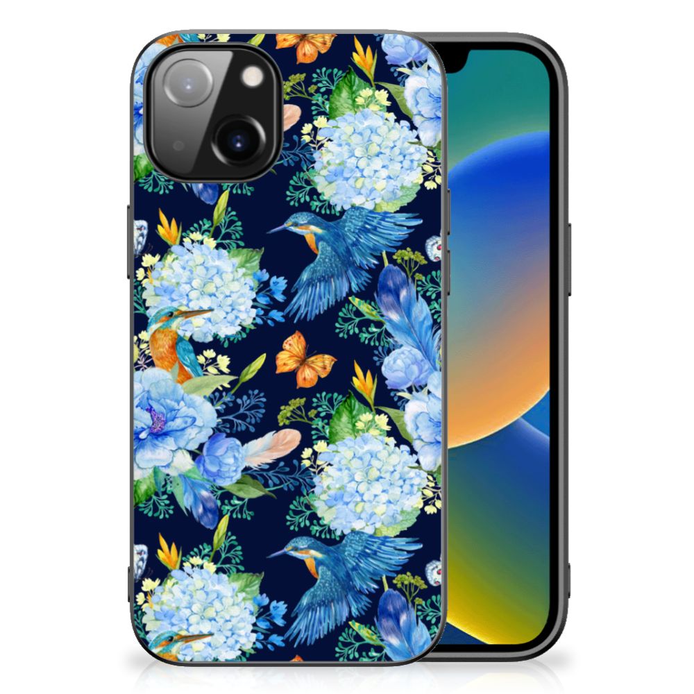 Apple iPhone 13 iPhone 14 Dierenprint Telefoonhoesje IJsvogel aanzicht