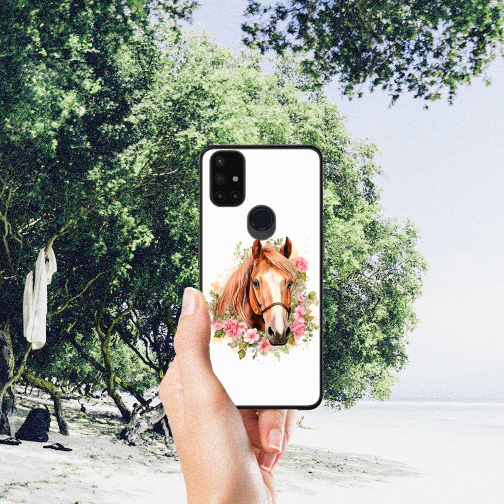 Dierenprint Telefoonhoesje voor OnePlus Nord N10 5G Paard B2C Telecom
