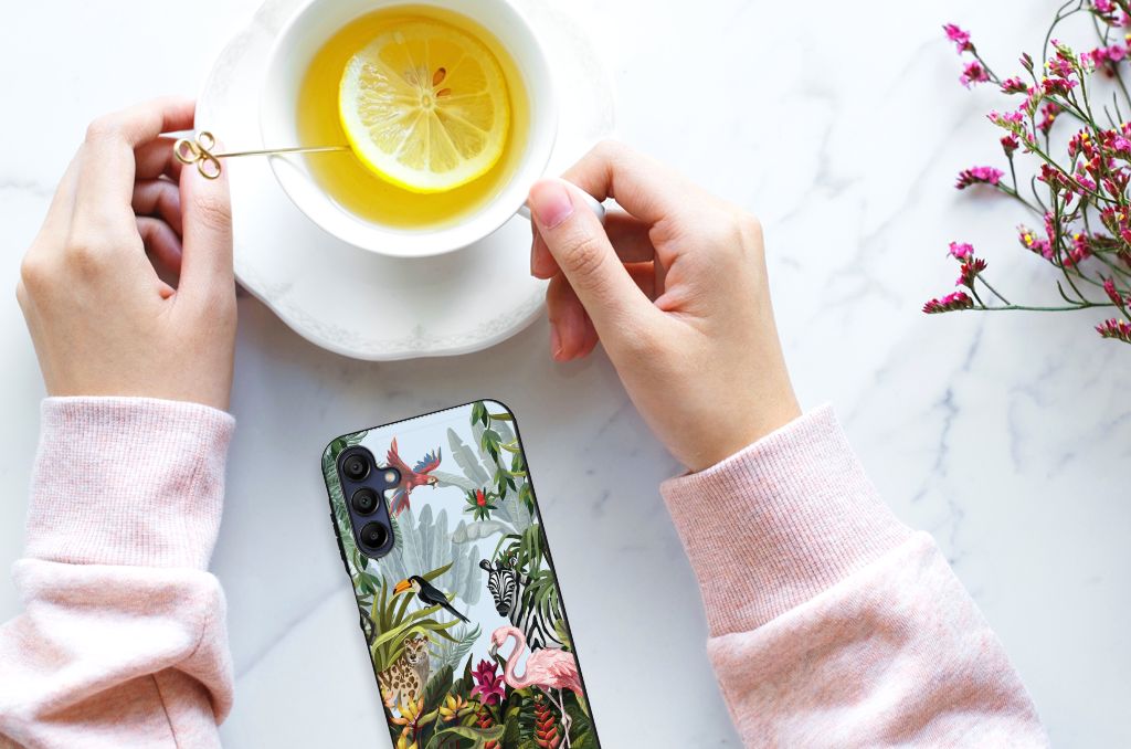 Dierenprint Telefoonhoesje voor Samsung Galaxy A15 Jungle B2C Telecom