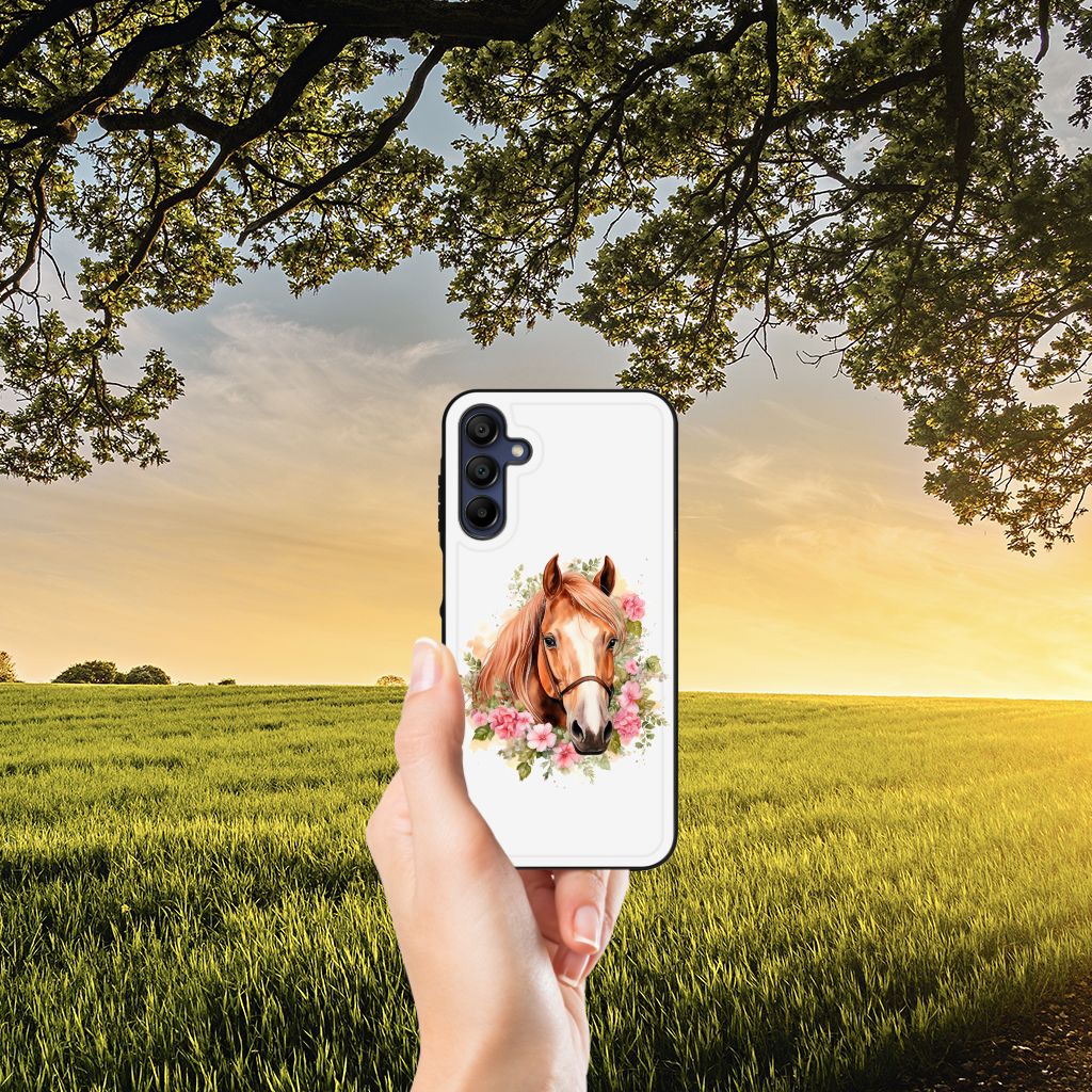 Dierenprint Telefoonhoesje voor Samsung Galaxy A15 Paard B2C Telecom