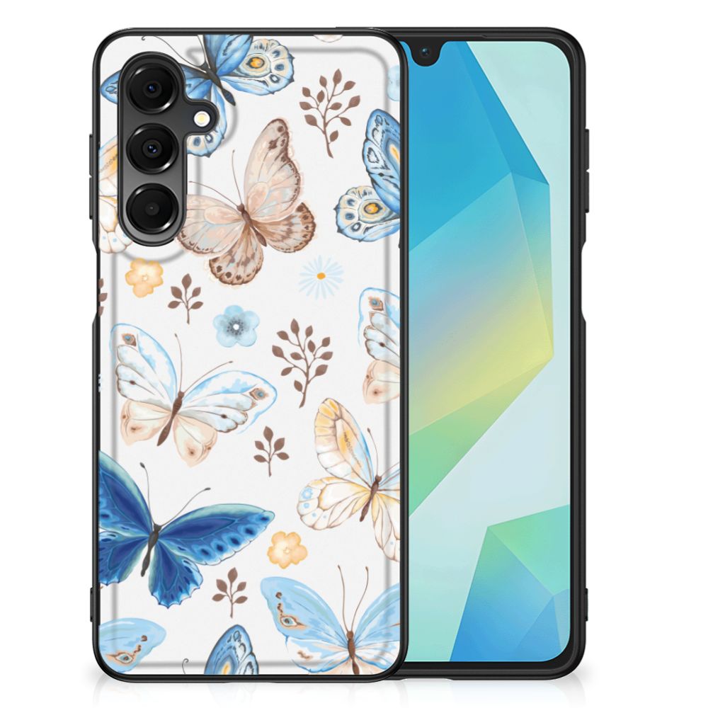 Samsung Galaxy A16 5G/4G Dierenprint Telefoonhoesje Vlinder aanzicht