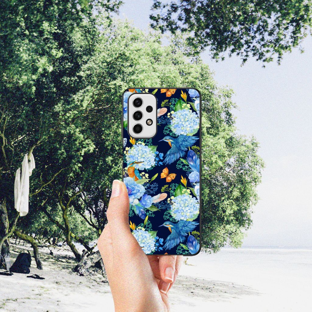 Samsung Galaxy A23 Dierenprint Telefoonhoesje IJsvogel aanzicht