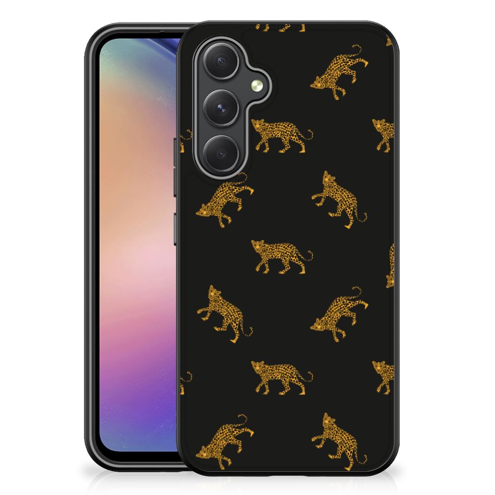 Dierenprint Telefoonhoesje voor Samsung Galaxy A54 Leopards met een trendy luipaardenprint.