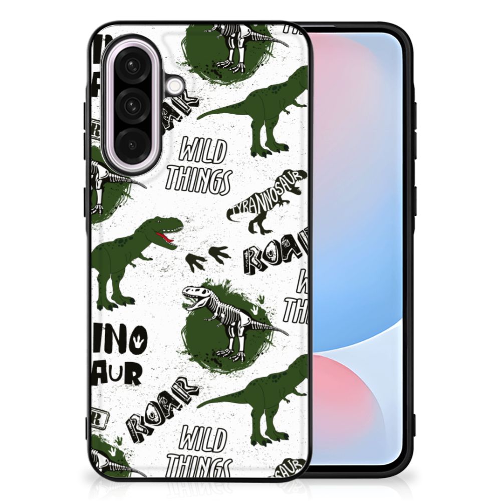 Samsung Galaxy A56 Dierenprint Telefoonhoesje Dinosaurus patterndesign voorzijde