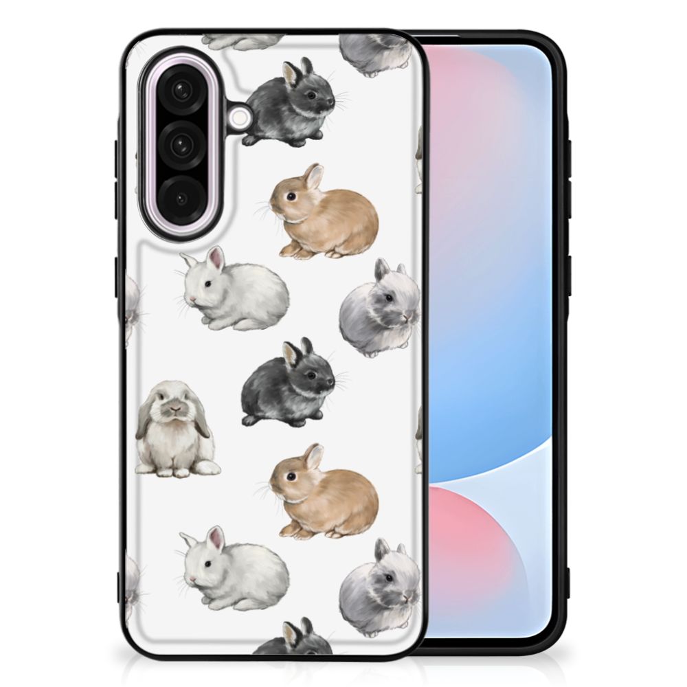 Samsung Galaxy A56 Dierenprint Telefoonhoesje Konijntjes achteraanzicht