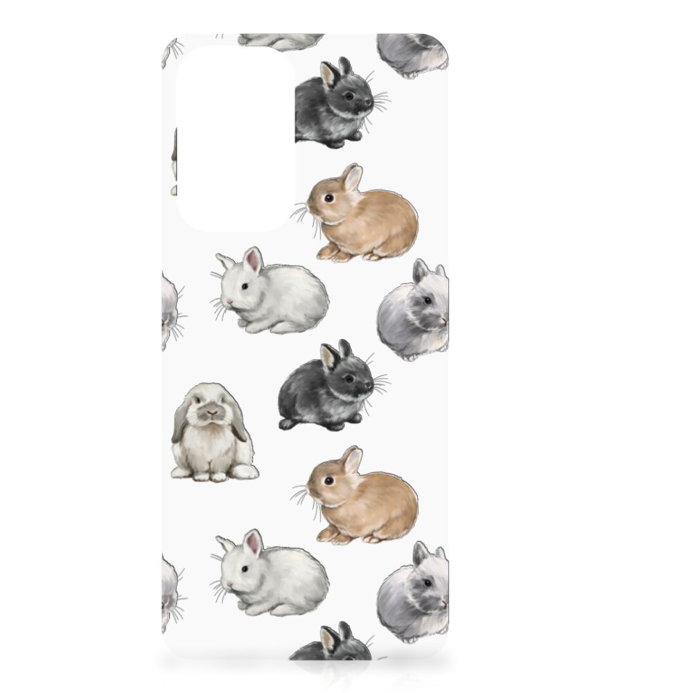 Dierenprint Telefoonhoesje voor Samsung Galaxy A73 Konijntjes B2C Telecom