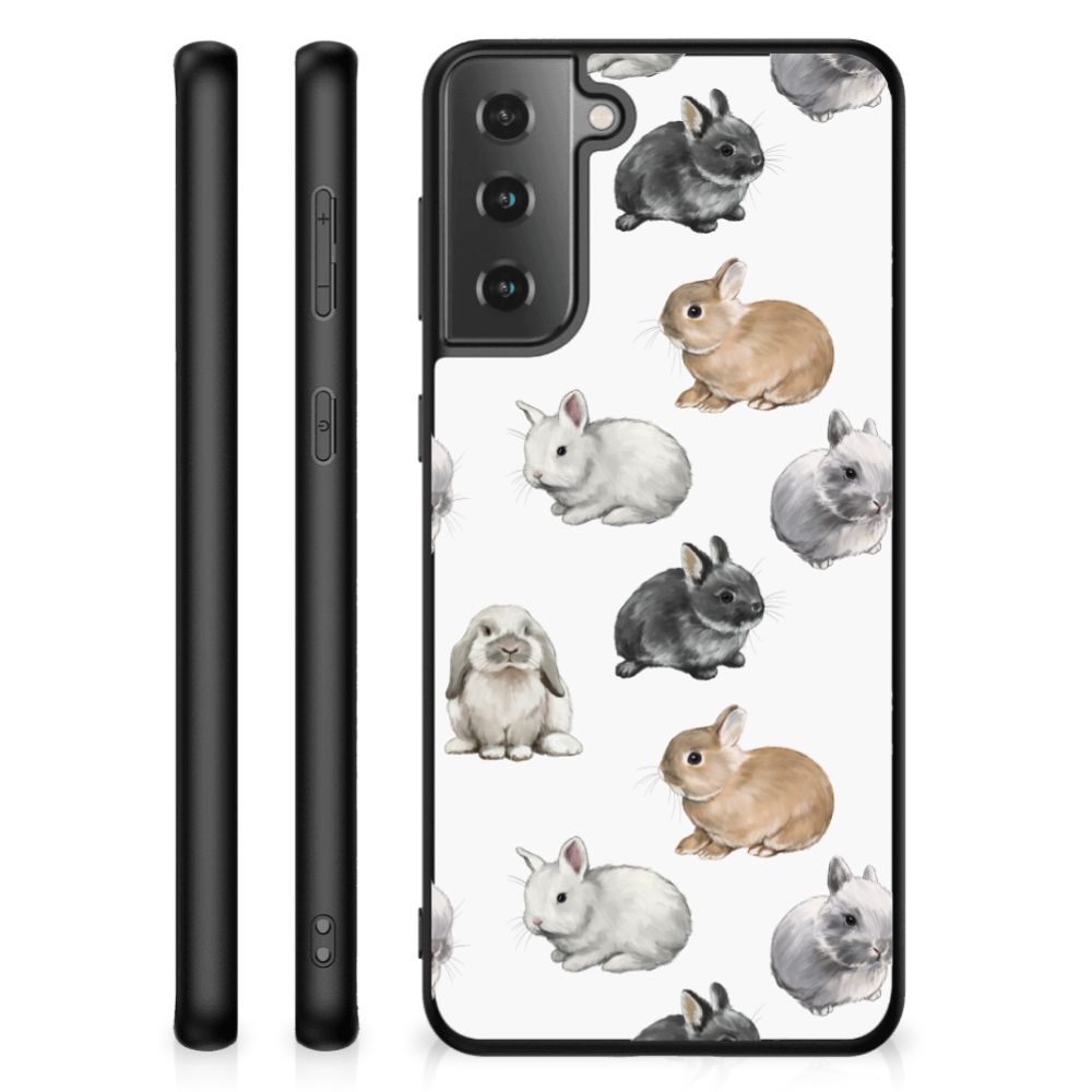 Dierenprint Telefoonhoesje voor Samsung Galaxy S21 Konijntjes B2C Telecom