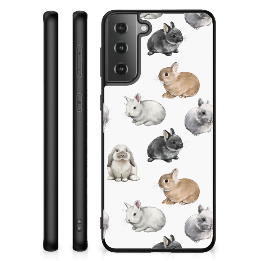 Dierenprint Telefoonhoesje voor Samsung Galaxy S21 Plus Konijntjes B2C Telecom