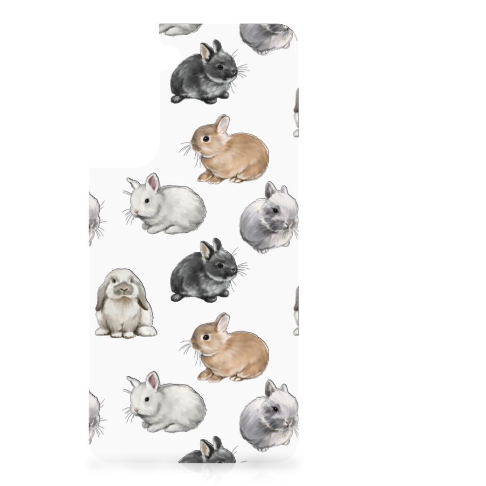 Dierenprint Telefoonhoesje voor Samsung Galaxy S21FE Konijntjes B2C Telecom