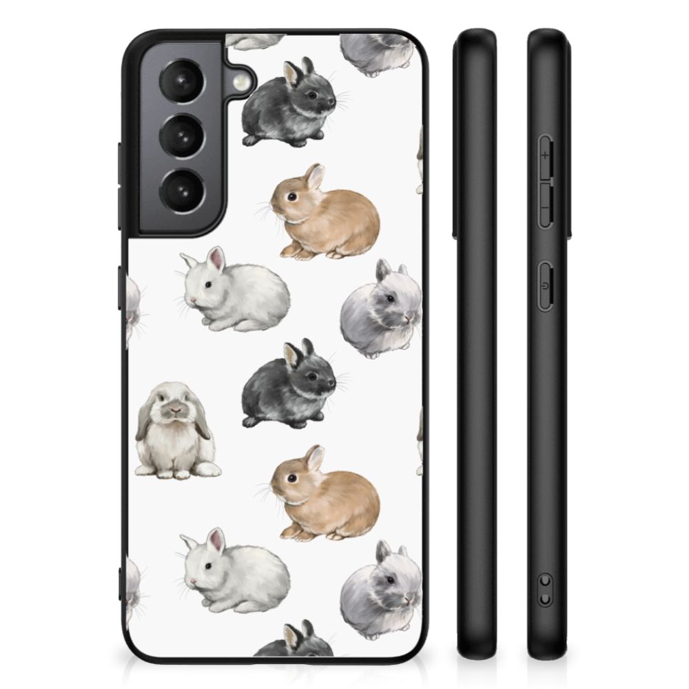 Dierenprint Telefoonhoesje voor Samsung Galaxy S21FE Konijntjes B2C Telecom